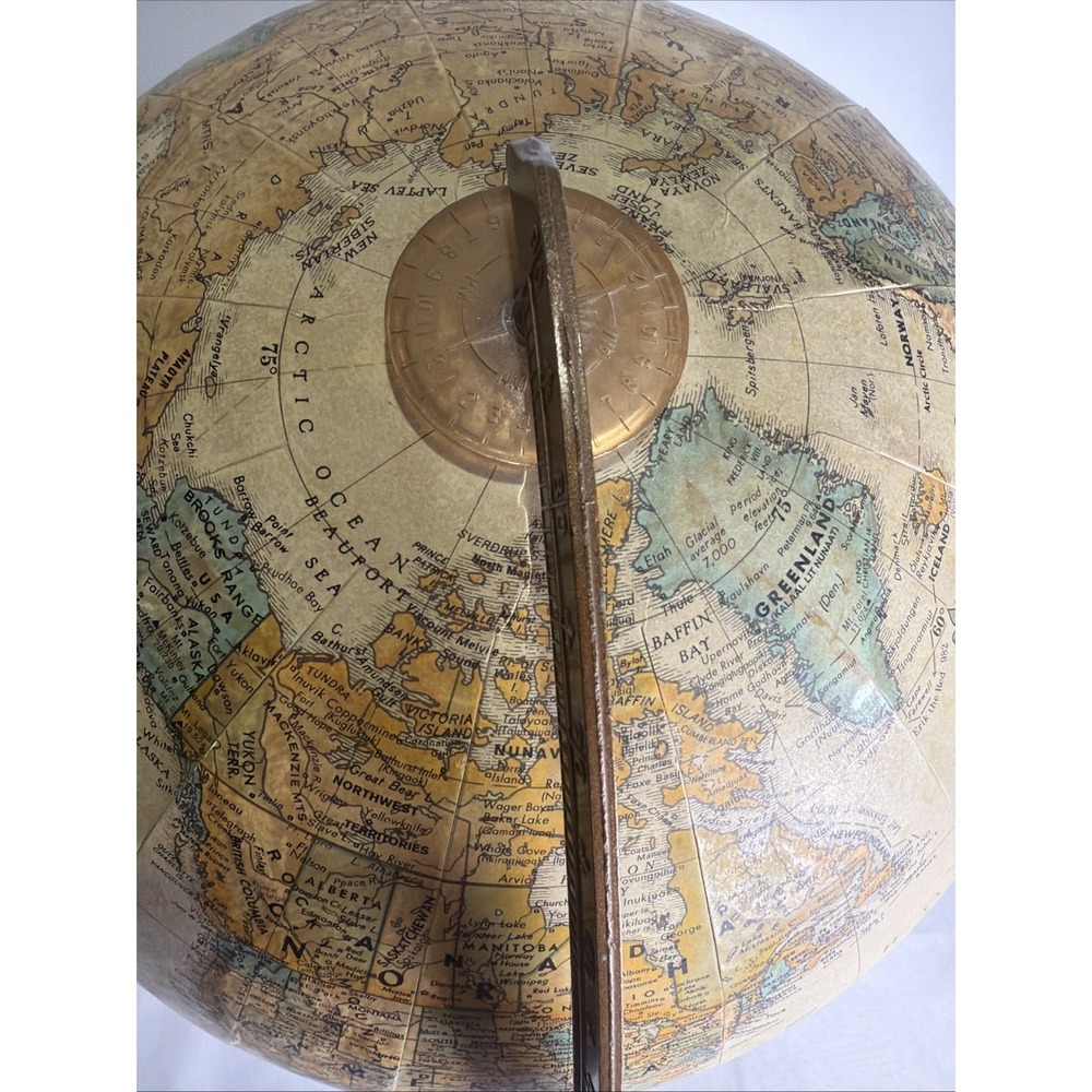 Replogle Globes World Classic Series 12" Rotating Tabletop Globe Antique Beige - Picture 7 of 14